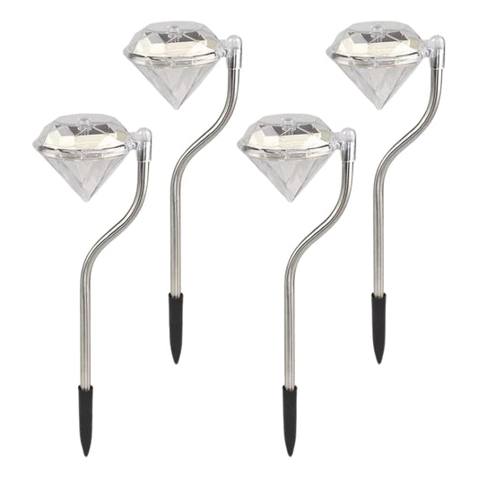Diamond Shaped Solar Garden Lights (4 Pc)