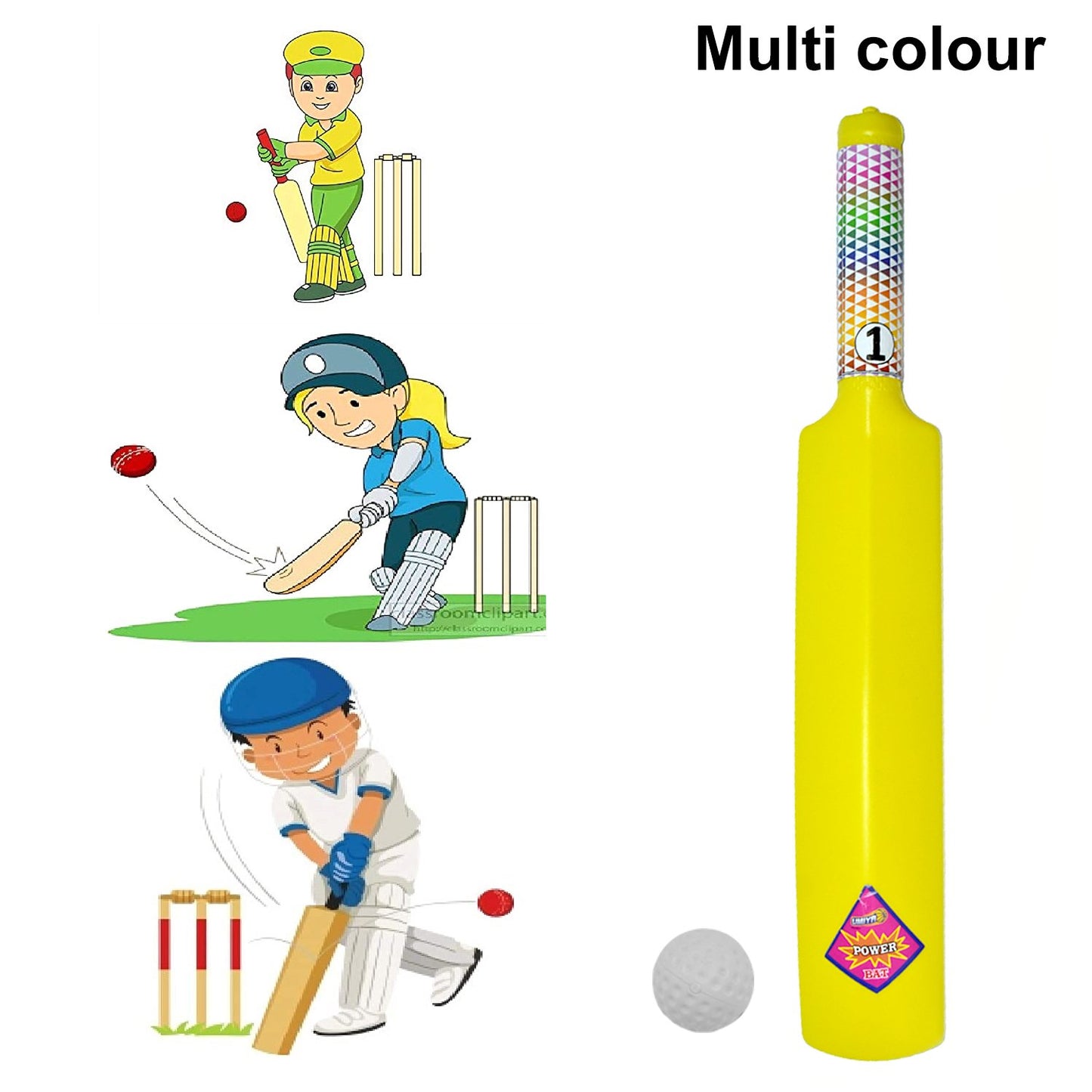 8026 Plastic Cricket Bat Ball Set For Boys And Girls