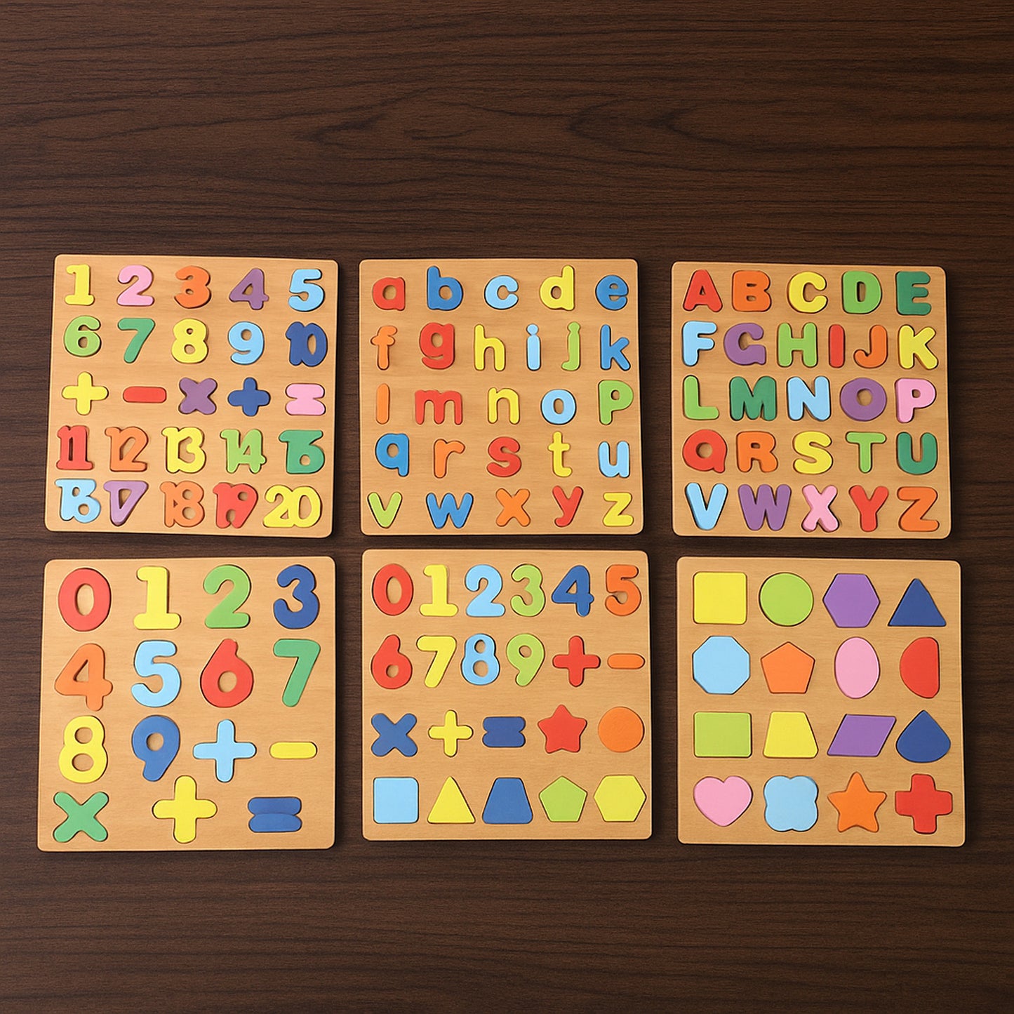 Wooden Learning Puzzle Board - (Mix  Design  1 Pc)