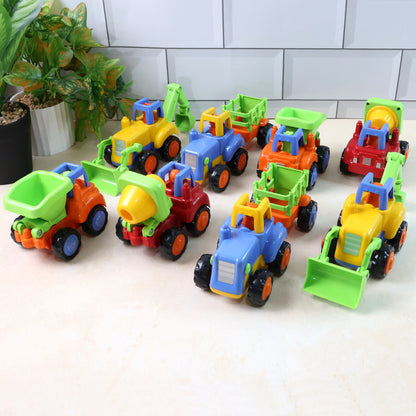 Funwoods Itsy Bitsy Construction Vehicle Toy Set For Kids - (8 Pc)